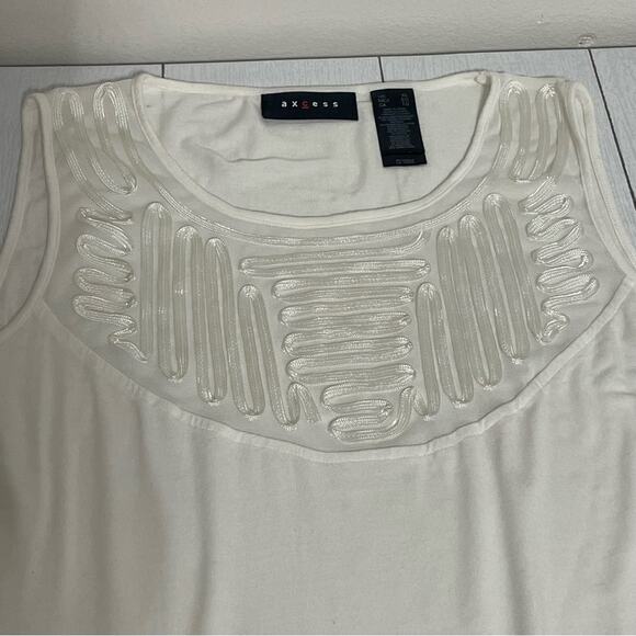 AXCESS Ivory Loose Fit Tank Top Size XL - Picture 9 of 10